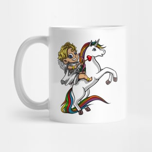 Cupid Riding Unicorn Mug